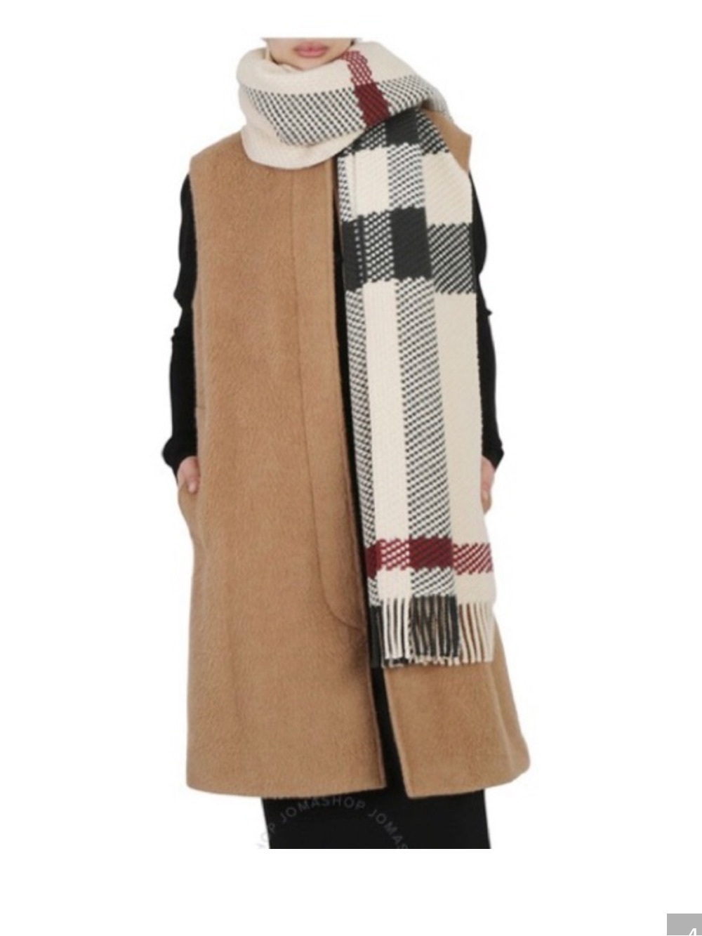 Burberry Oversized Jumbo Check Wool Scarf and Wrap - Picture 2 of 8
